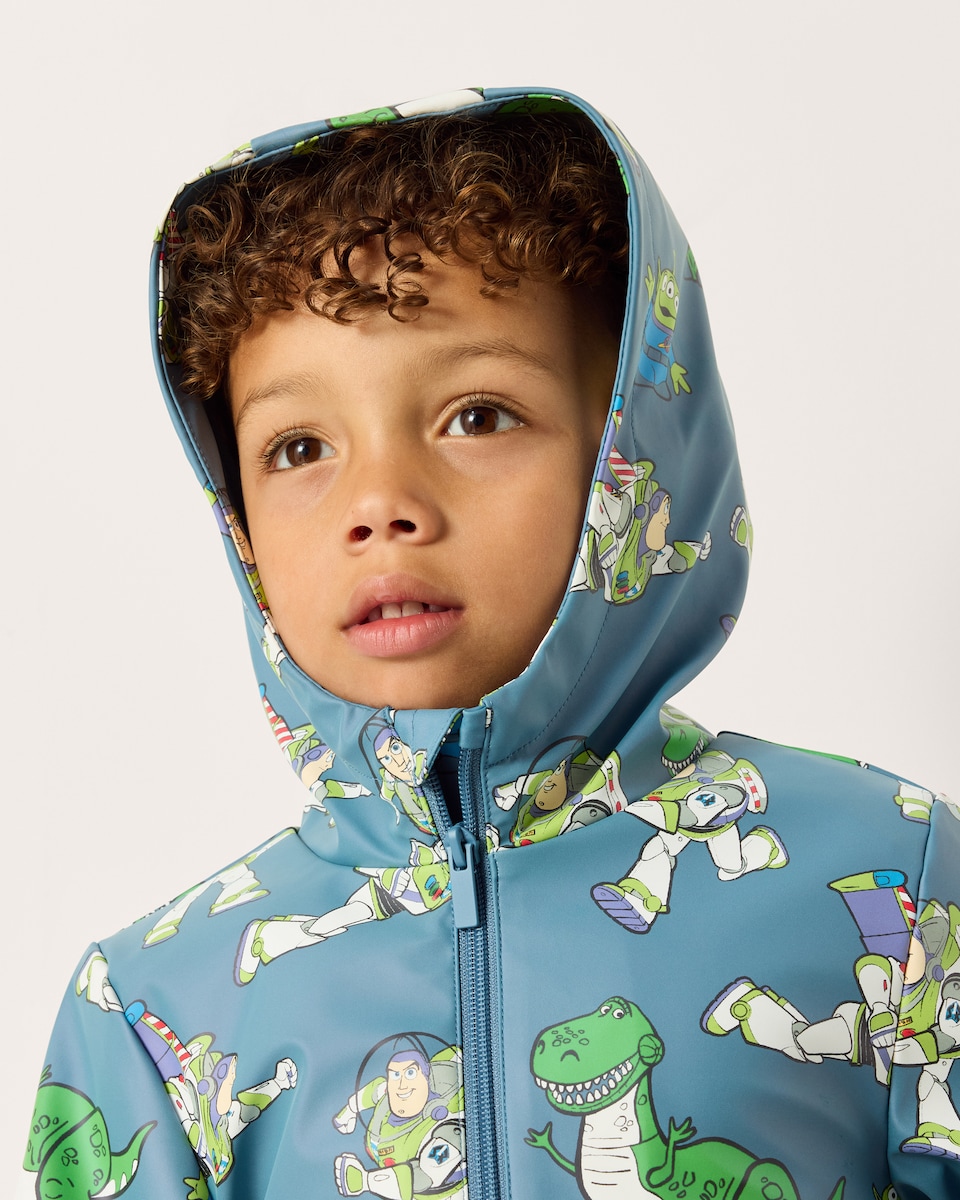 image 1 of Disney Toy Story Buzz Lightyear Hooded Raincoat  in Blue
