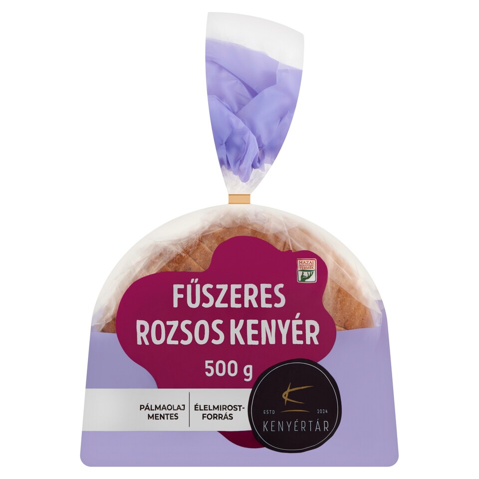 Kenyértár szeletelt fűszeres rozsos kenyér 500 g