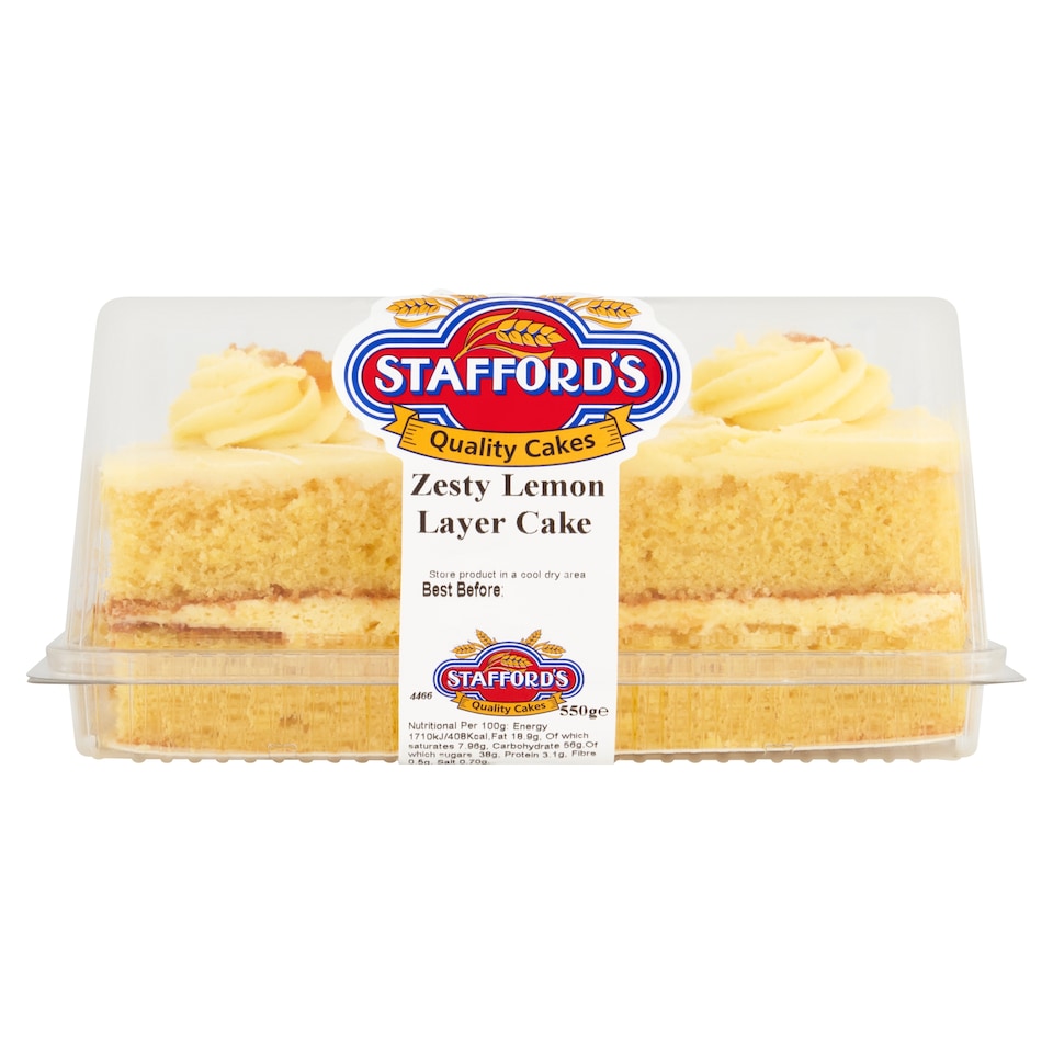 Stafford's Bkry Zesty Lemon Layer Cake 550G