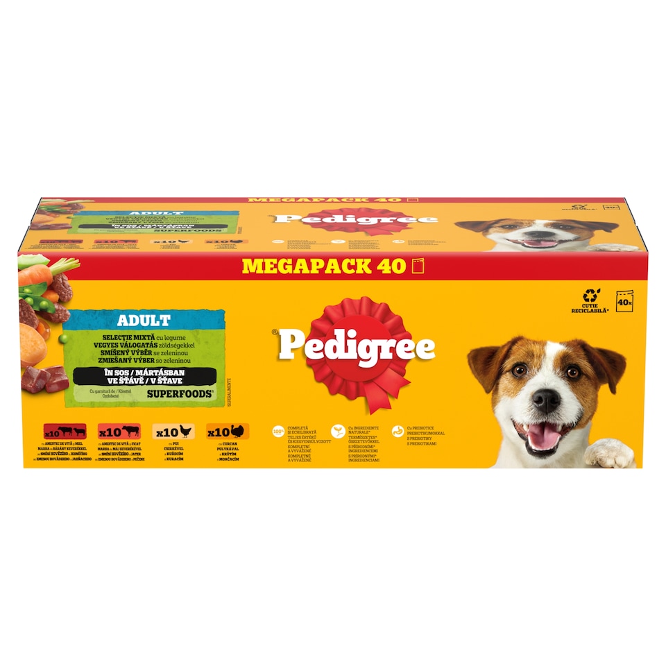 Pedigree Adult Mixed Selection with Vegetable in Juice 40 x 100g (4kg)