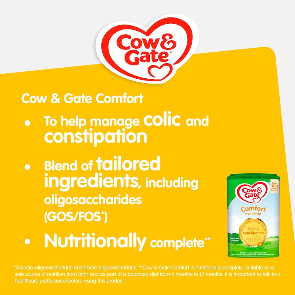 image 1 of Cow & Gate Comfort Baby Milk Formula Powder from Birth 800g