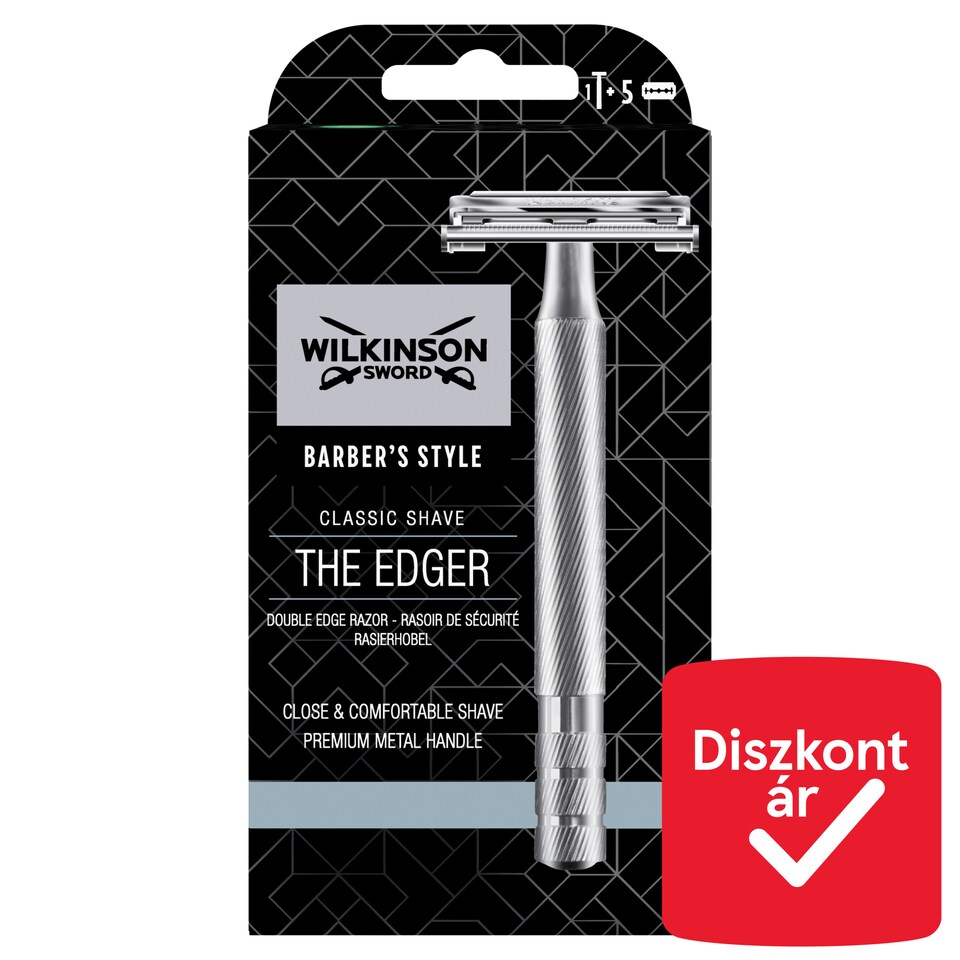 Wilkinson Sword Barber's Style Classic Shave borotva + 5 borotvapenge