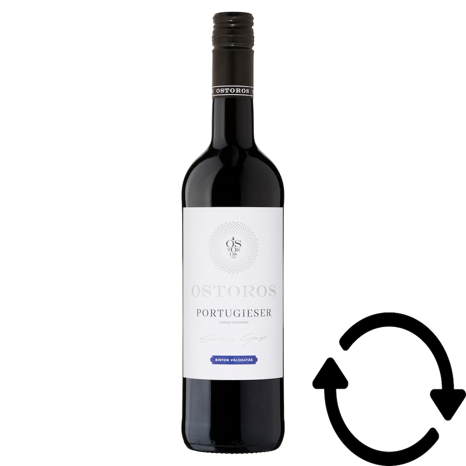 Ostorosbor Felső-Magyarországi Portugieser száraz vörösbor 11,5% 750 ml 1. kép
