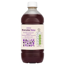 Tesco Value Double Concentrate Apple And Blackcurrant Squash 750Ml