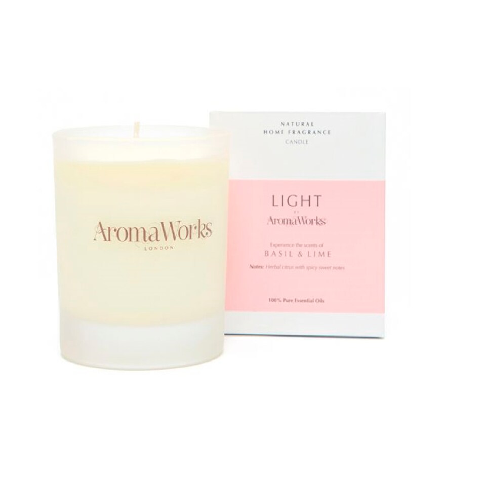 Aromaworks Light Basil & Lime Candle 220G