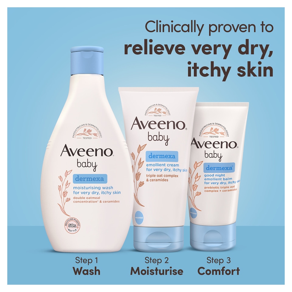 image 1 of Aveeno Baby Dermexa Emollient Cream Baby Lotion Dry & Itchy Skin 150ml