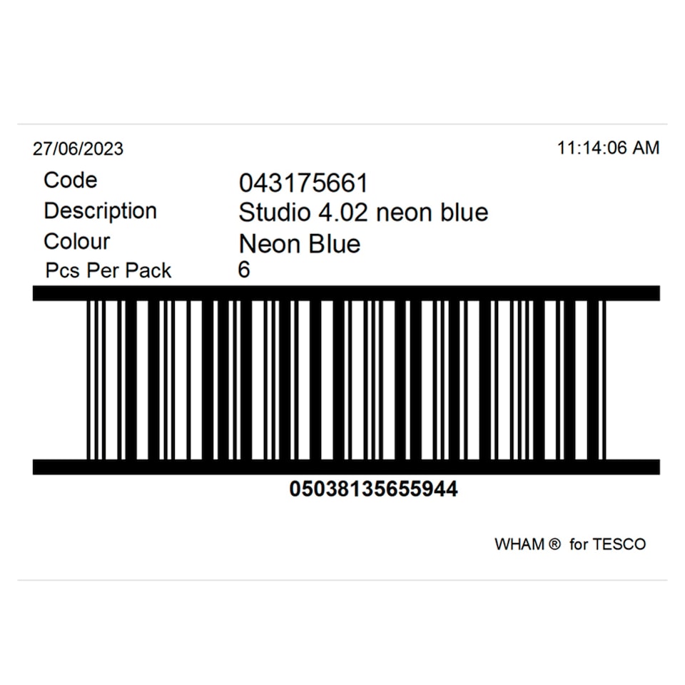 Wham Neon Blue Studio Storage Basket 4.02