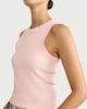 image 1 of F&F Cotton Rich Ribbed Vest in Pink