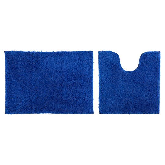 Tesco Ezlon Pedestal & Bath Mat Set Mid Grey Tesco Groceries