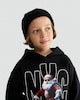 image 2 of F&F Boys Cotton Rich NYC Santa Skateboarding Hoodie in Black