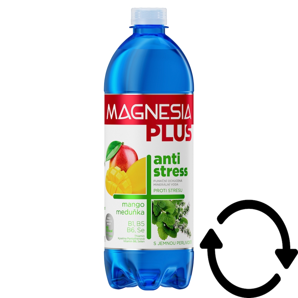 Magnesia Plus Antistressz mangó-citromfű ízű szén-dioxiddal enyhén dúsított üdítőital 0,7 l