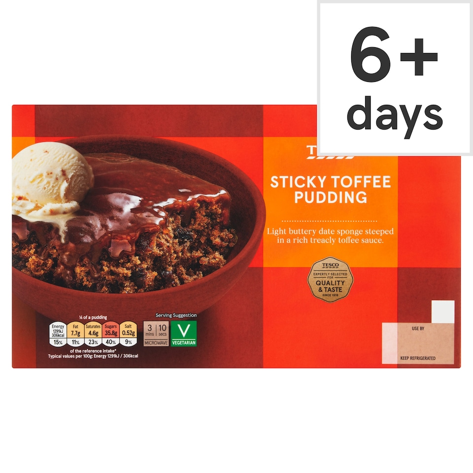 Tesco Sticky Toffee Pudding 400G
