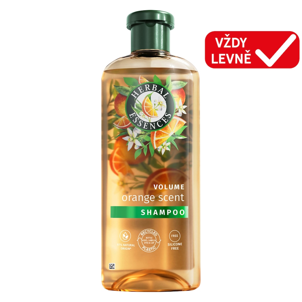 Herbal Essences Orange Scent Volume Shampoo 350ml for Fine Hair, Silicone Free