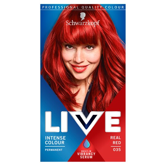 Schwarzkopf Live Intensive Color 035 Real Red Hair Dye Tesco Groceries