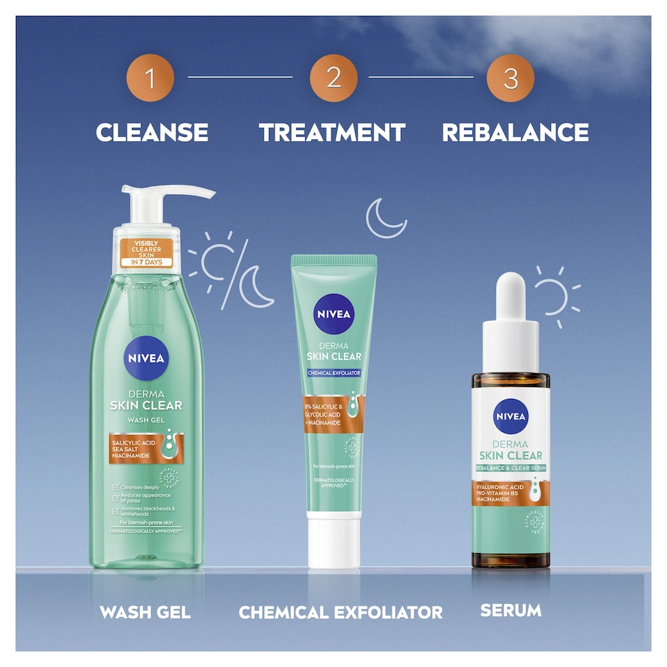 image 1 of NIVEA Derma Skin Clear Night Exfoliator 40ml