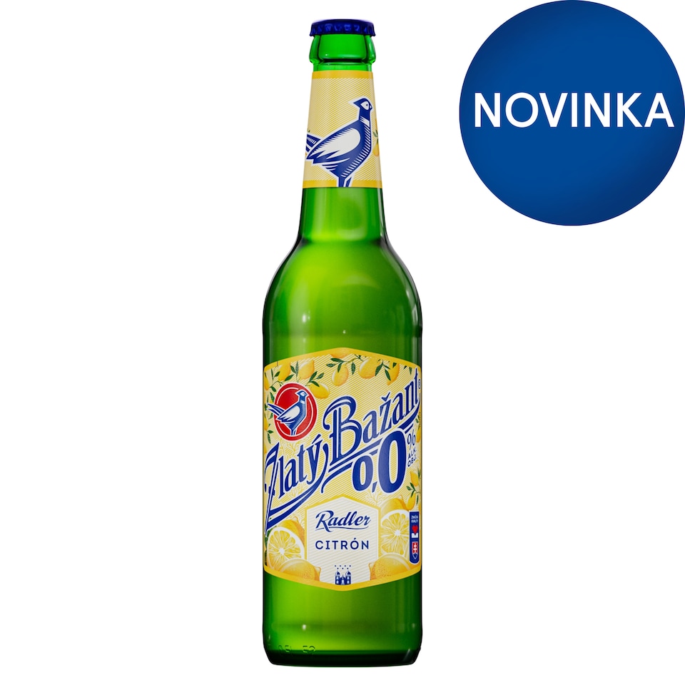 Zlatý Bažant Radler 0.0% Lemon 500 ml