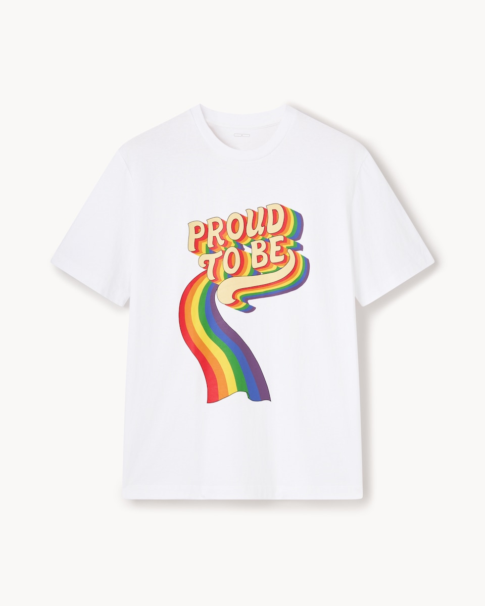 image 1 of F&F Pure Cotton Pride T-Shirt in White