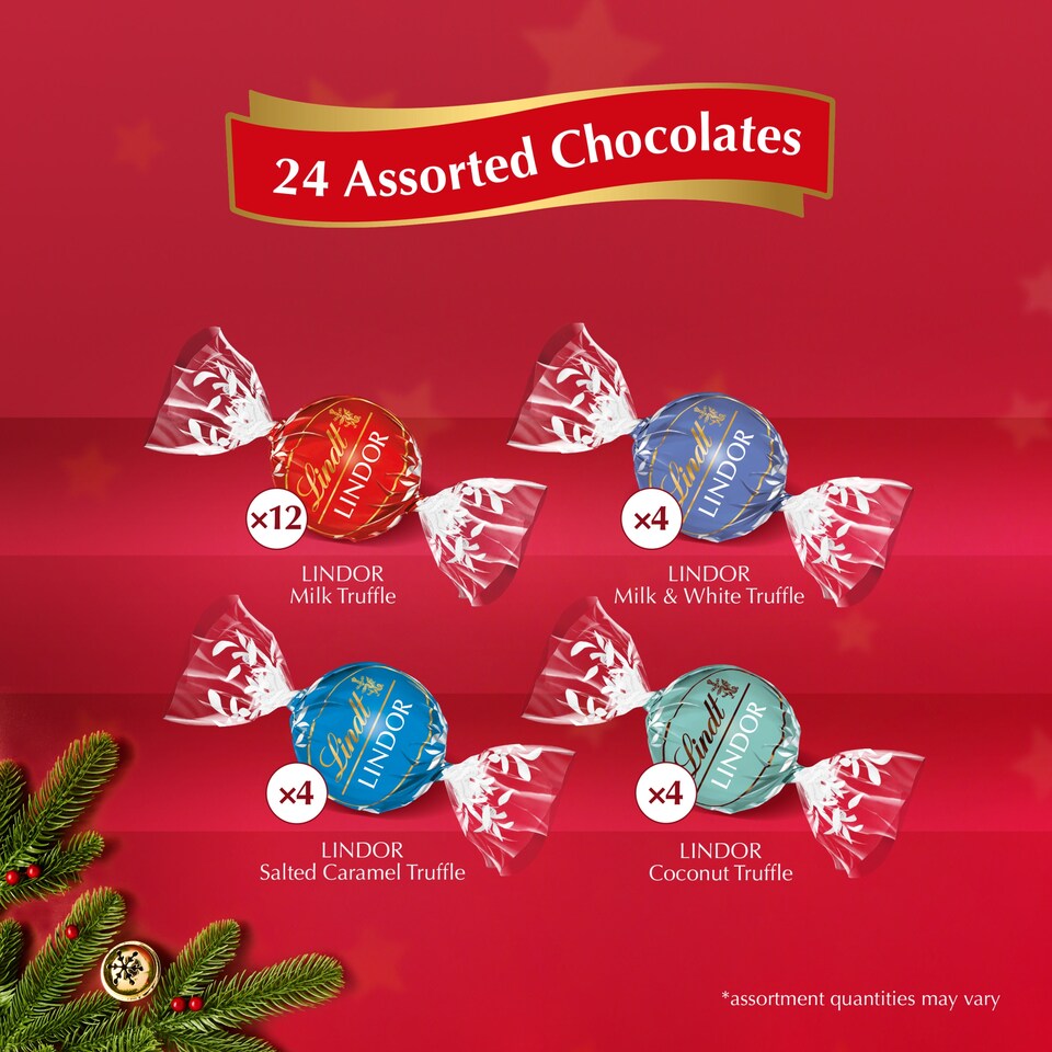 image 1 of Lindt Lindor Silver Advent 297g