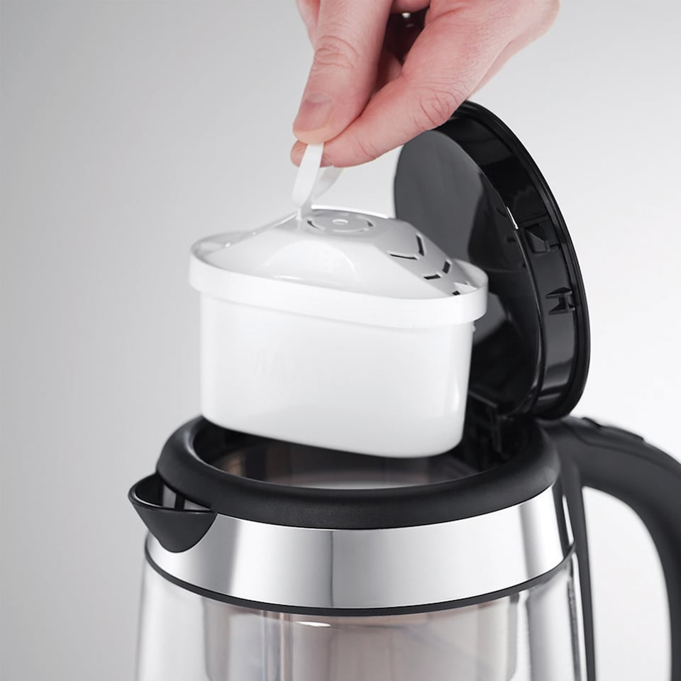 image 1 of Russell Hobbs Brita Purity Water Filter Glass Kettle