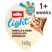 Muller Light Vanilla Dark Chocolate Yogurt 160G