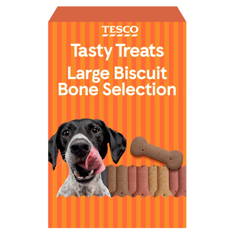 image 1 of Tesco Large Biscuit Bone Selection Dog Treats 1.2kg
