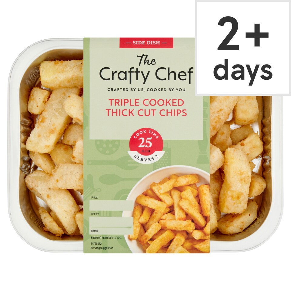 The Crafty Chef Triple Cooked Thick Cut Chips 350g