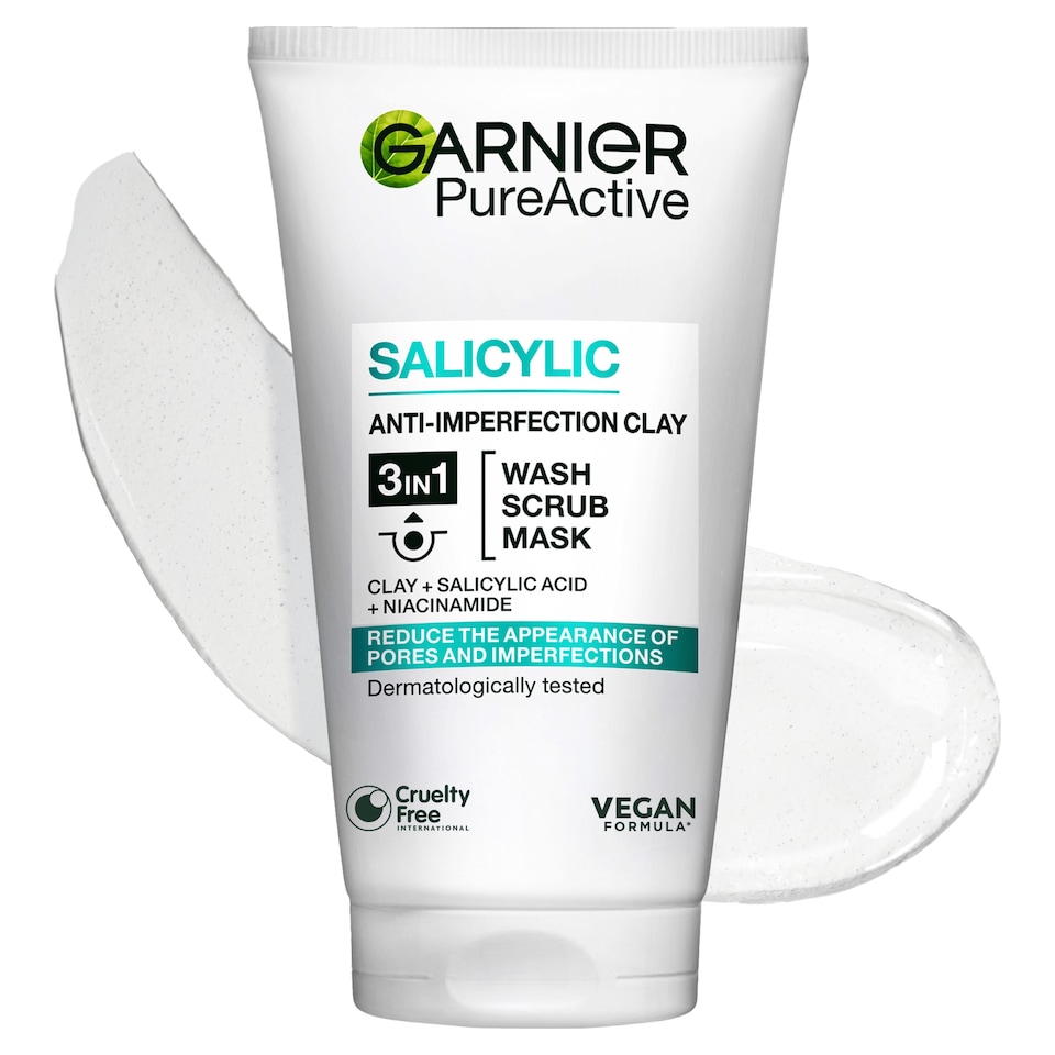 image 1 of Pure Active 3In1 Clay Mask Scrub Wash 150Ml