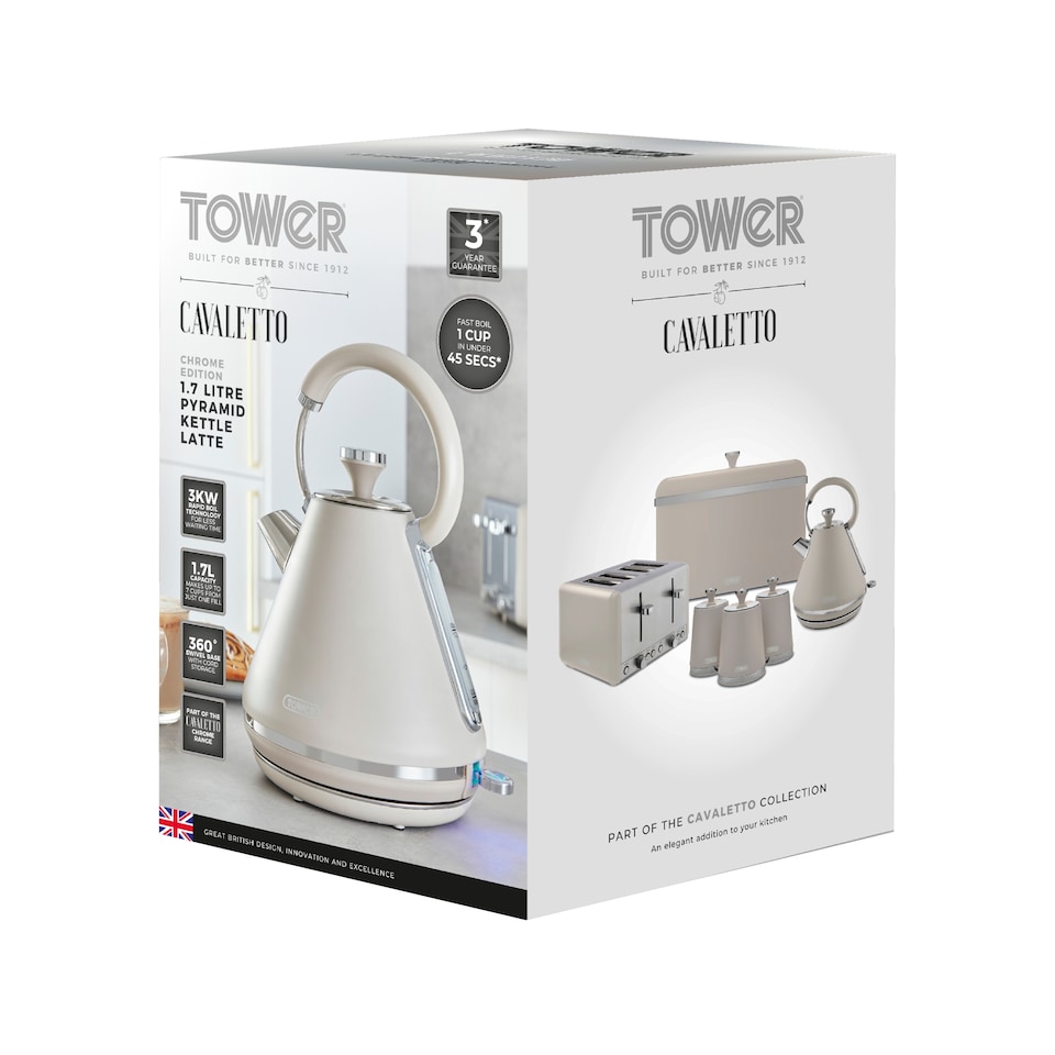 Tower Cavaletto Latte Pyramid Kettle