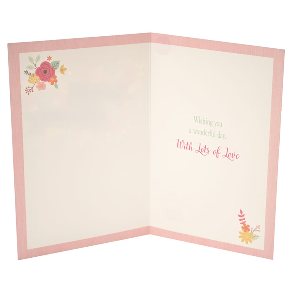image 1 of Best Wishes Birthday Card Flowers