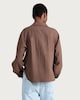 image 3 of The F&F Edit Button Up Drawstring Hem Shirt in Brown