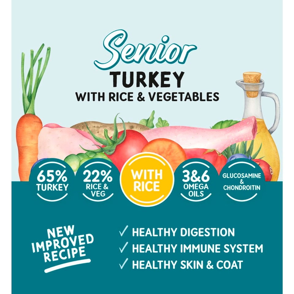 image 1 of Naturo Senior Dog Food Turkey with Rice & Vegetables 150g