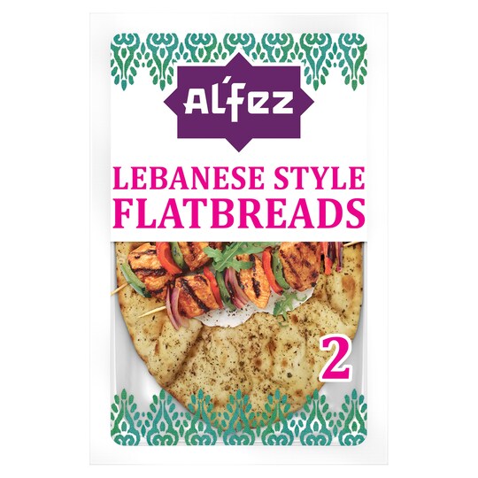 Al'fez Lebanese Style Flatbreads Flame Baked 180G Tesco Groceries