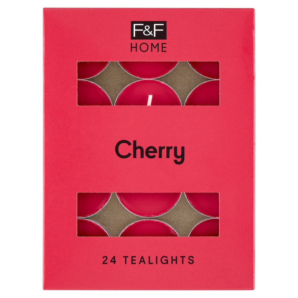 obrázok 1 z F&F Home Cherry vonné čajové sviečky 24 x 8,3 g