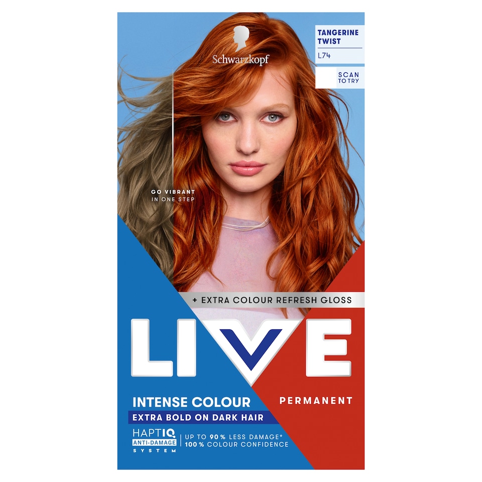 image 1 of Schwarzkopf LIVE Intense Colour L74 Tangerine Twist Permanent Hair Dye