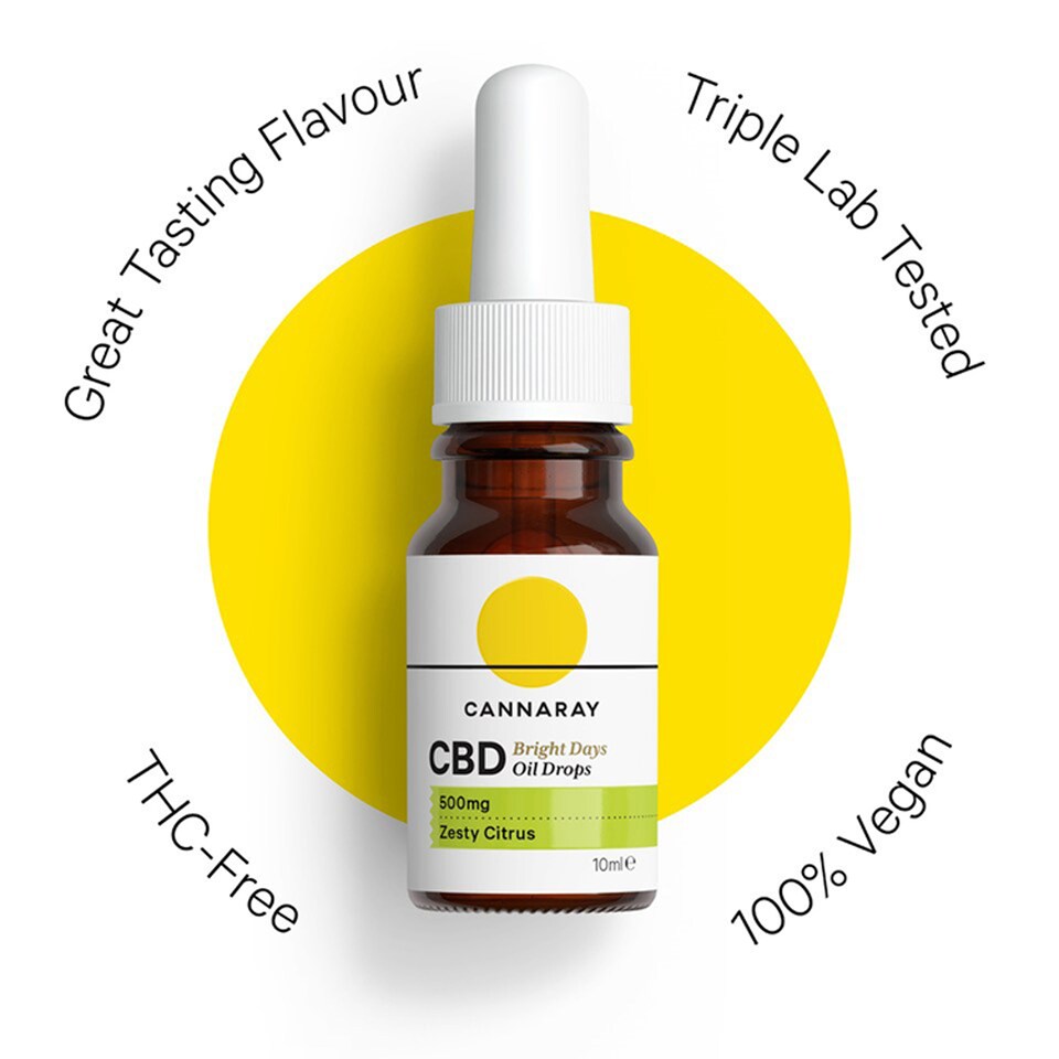 image 1 of Cannaray CBD Bright Days Lime & Juniper Oil Drops 500Mg 10ml