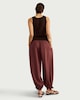image 3 of F&F Tie Hem Balloon Trousers in Burgundy