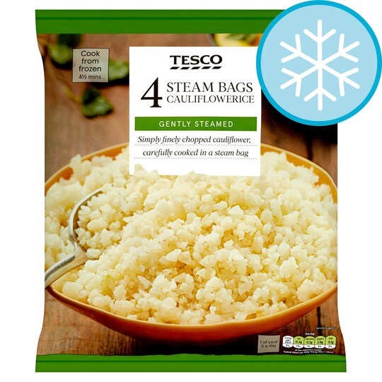Tesco Cauliflower Rice 4 Pack 600G Tesco Groceries