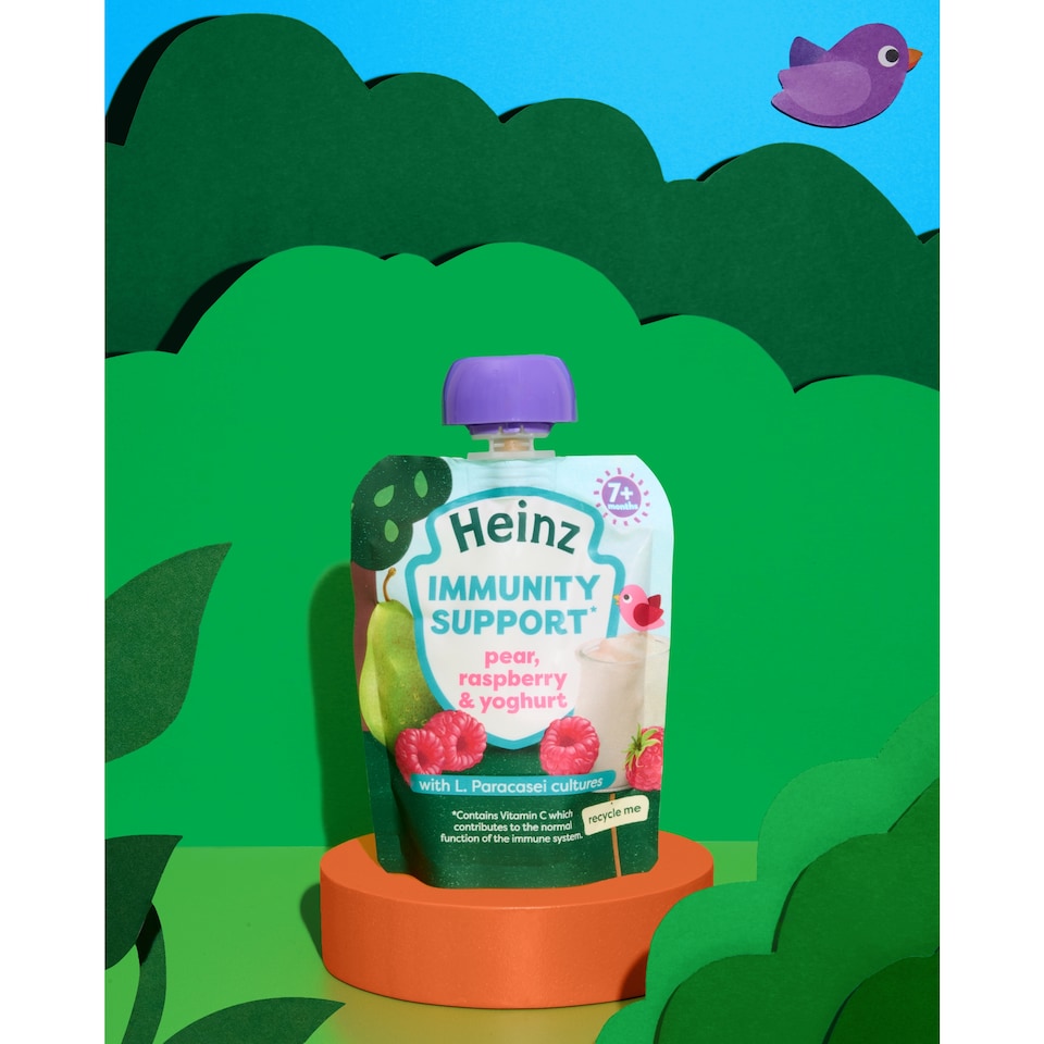 image 1 of Heinz Immunity Support Baby Food Pear, Raspberry & Yoghurt 85g