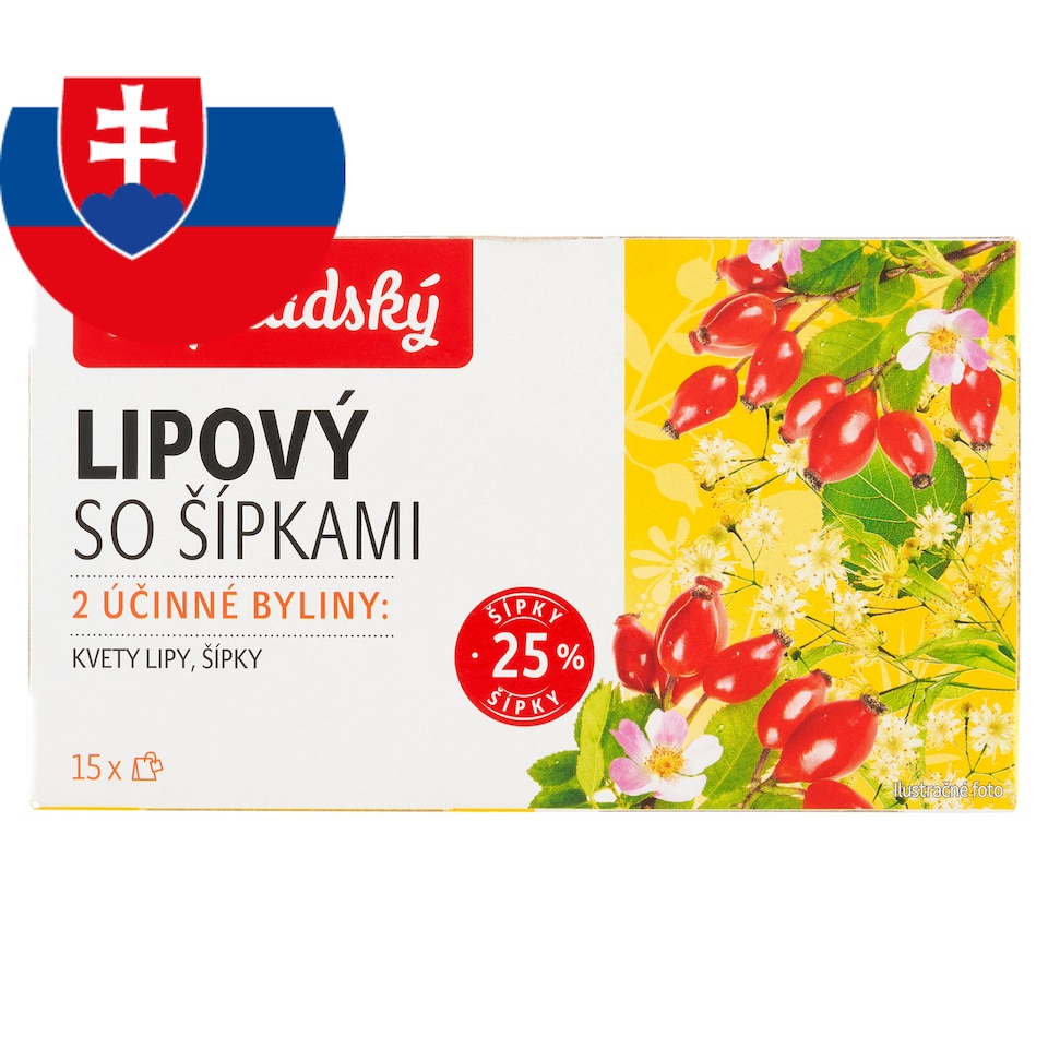 obrázok 1 z Popradský Lipový so šípkami bylinný čaj 15 x 1,5 g (22,5 g)