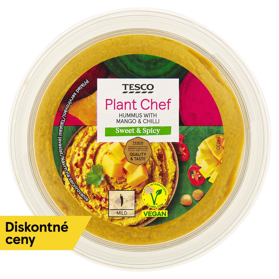 Tesco Plant Chef Hummus with Mango & Chilli 200 g