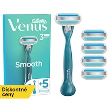 Gillette Venus Smooth Dámsky Holiaci Strojček a 5 Náhradné Holiace Hlavice