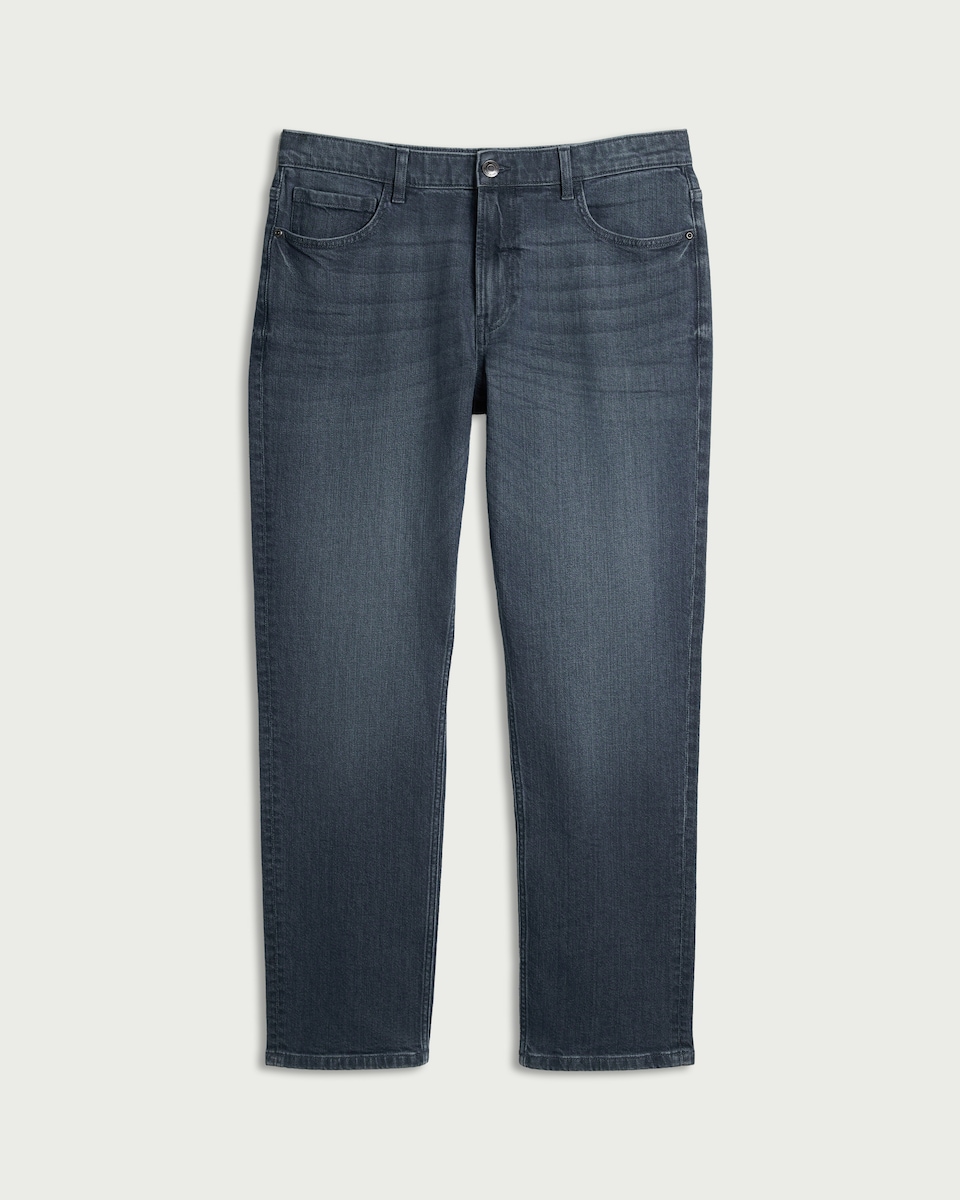 image 1 of F&F Cotton Rich Straight Leg Jeans in Blue