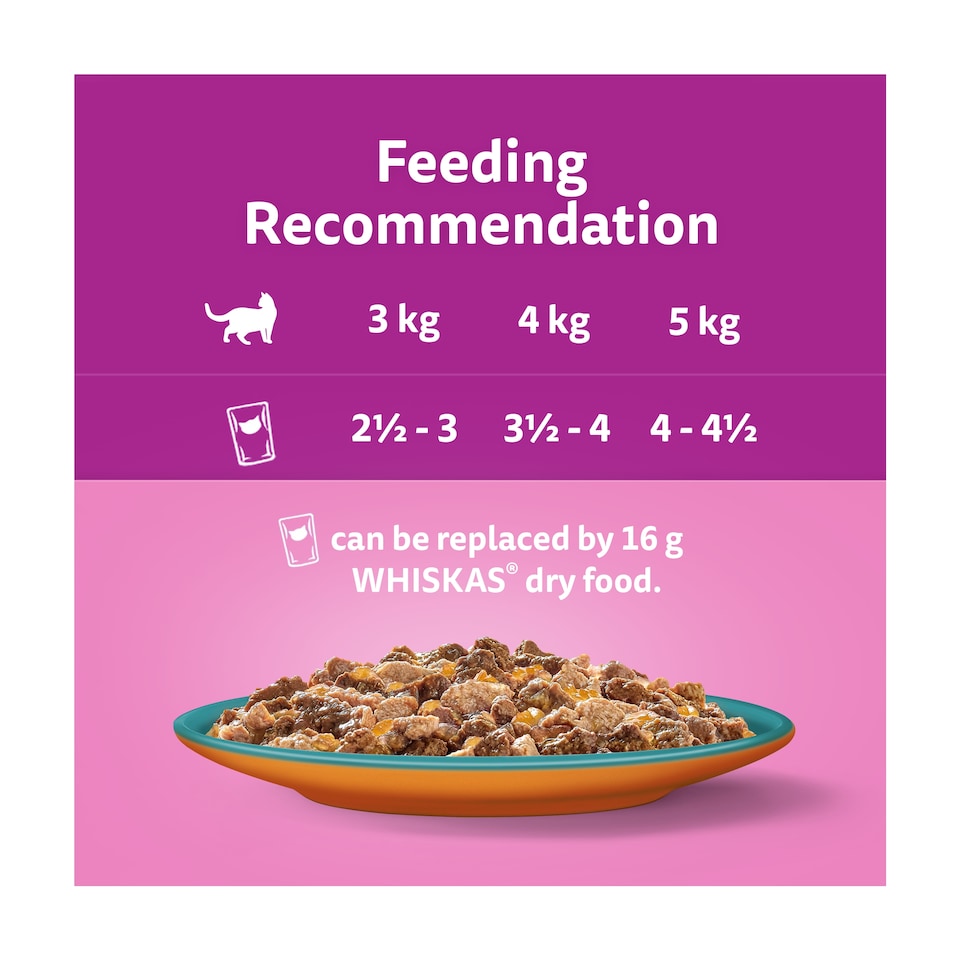 image 1 of Whiskas Duo Surf & Turf Adult Cat Food Pouches in Jelly 12x85g