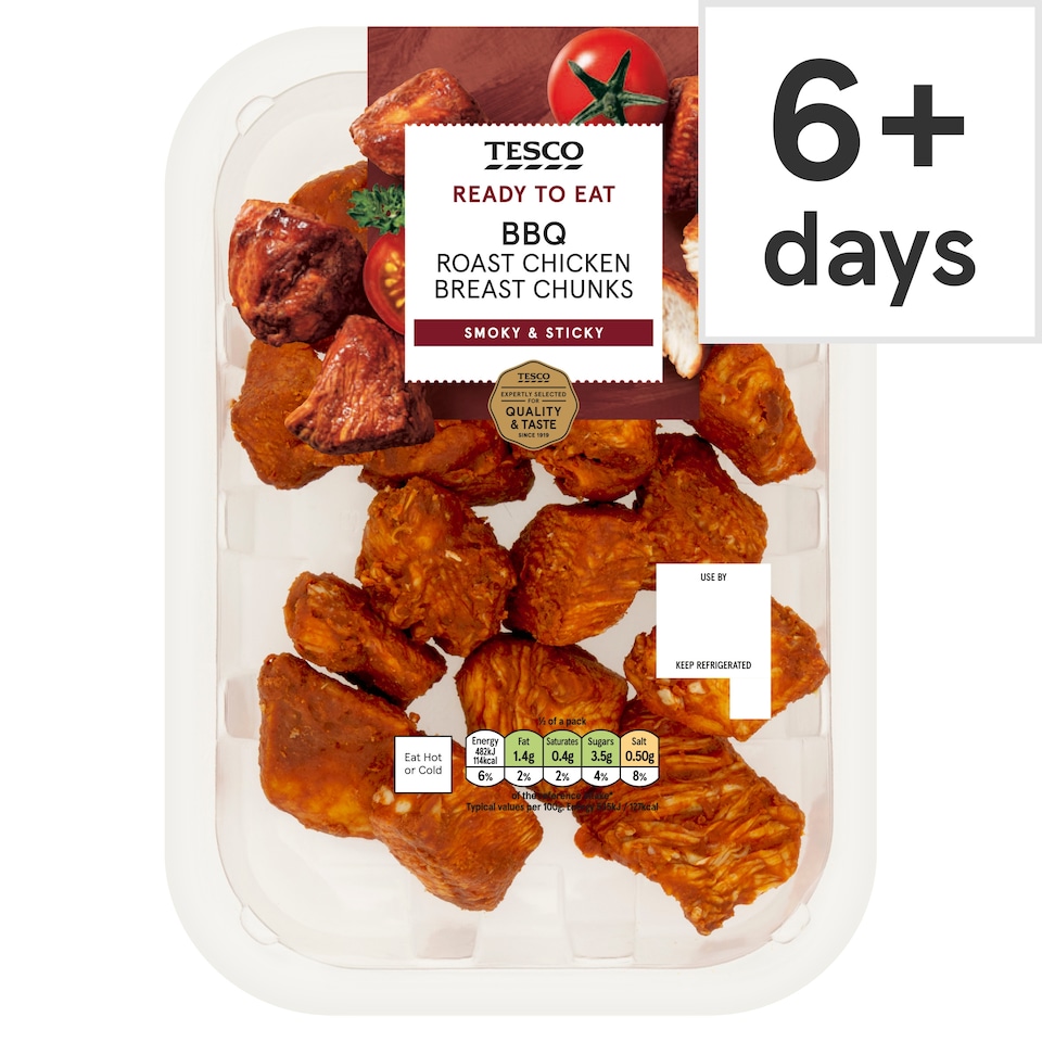 Tesco BBQ Roast Chicken Breast Chunks 180g 