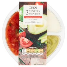 Tesco 3 Mini Tex Mex Dips 210G