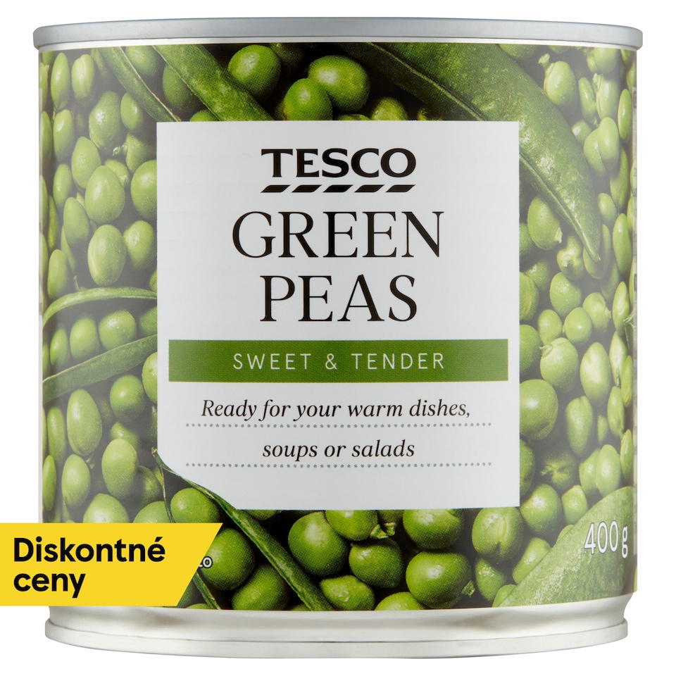 Tesco Peas in Sweet-Salty Brine 400 g