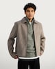 image 2 of The F&F Edit Faux Suede Zip Through Collared Jacket in Grey