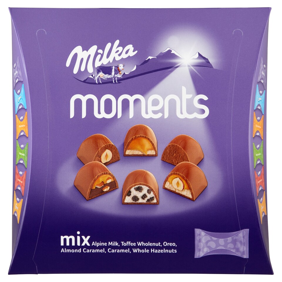 Milka Moments tejcsokoládé válogatás 19 db 169 g