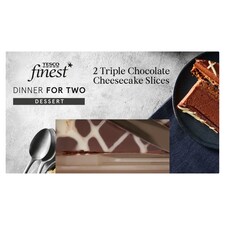 Tesco Finest 2 Triple Chocolate Cheesecake Slices 180g