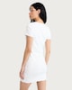 image 3 of F&F Pointelle Floral Print Short Sleeved Nightdress in White